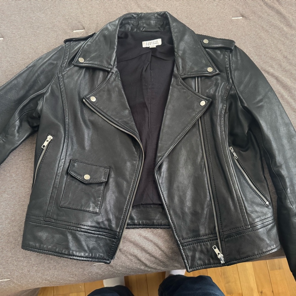 Black Leather Biker Jacket